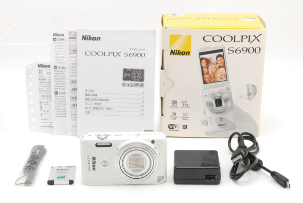 【MINT- BOXED】Nikon COOLPIX S6900 16.0MP White Compact Digital Camera From JAPAN