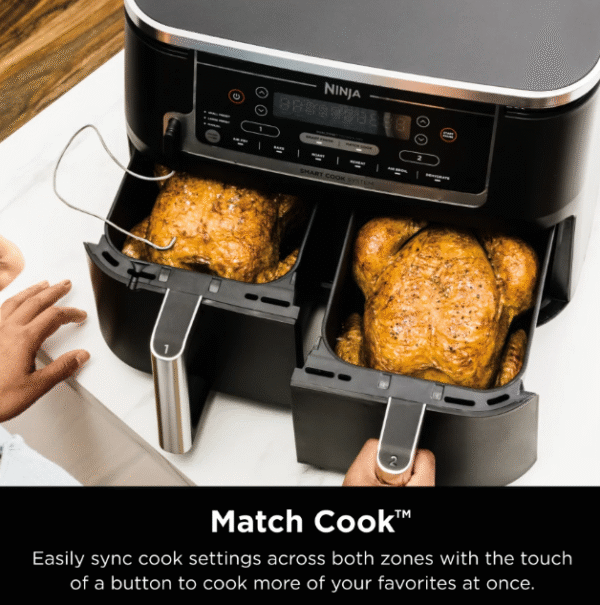 Ninja® Foodi® 6-in-1 Smart 10-qt. 2-Basket Air Fryer - Image 7